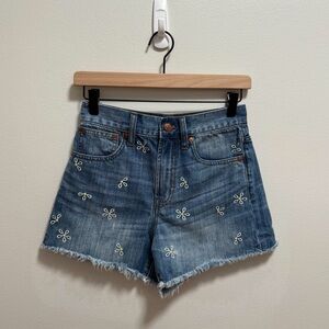 Madewell the perfect Jean short Daisy embroidered cutoff denim shorts 24 00 cute